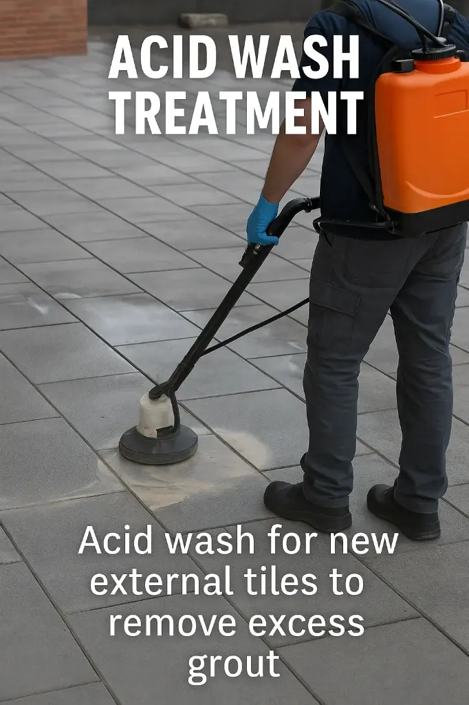 [CS002] Acid Wash Treatment – Tile & Grout Residue Removal